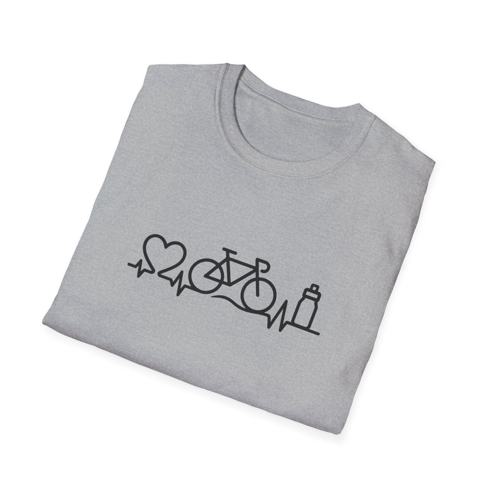 Bicycle on heartbeat line T-Shirt