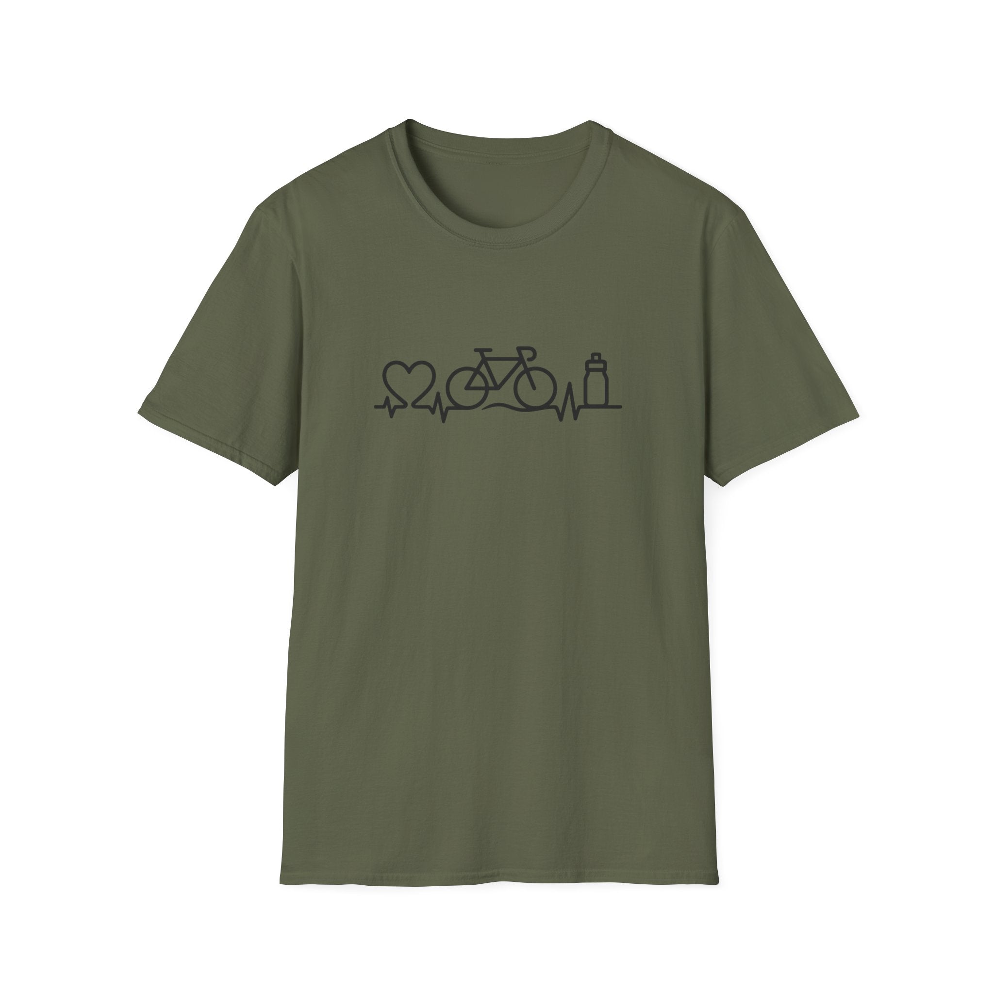 Bicycle on heartbeat line T-Shirt