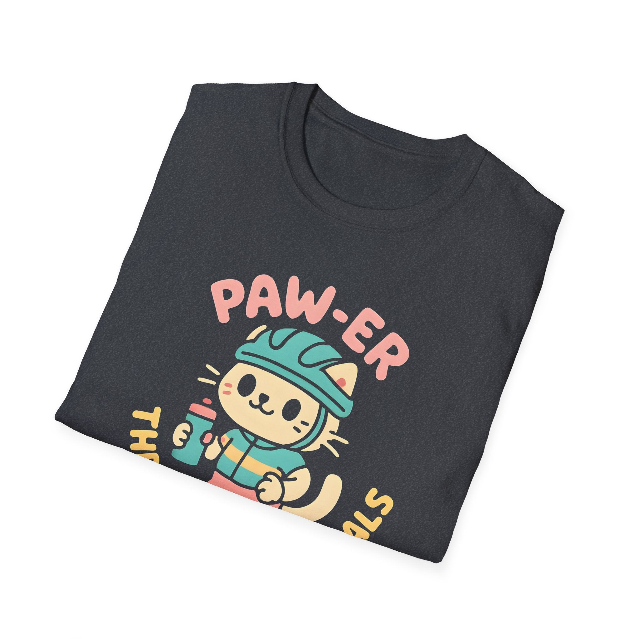 Cycling Cat Illustration T-Shirt