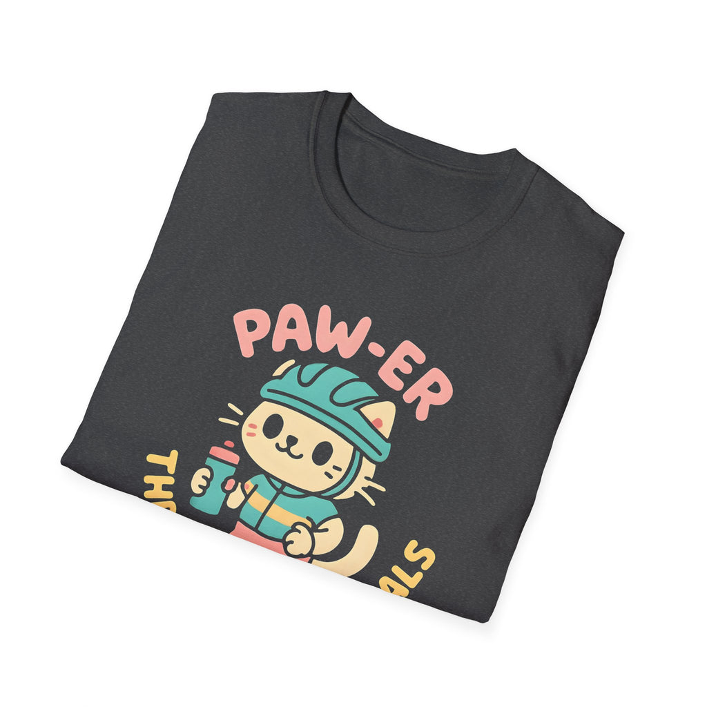 Cycling Cat Illustration T-Shirt