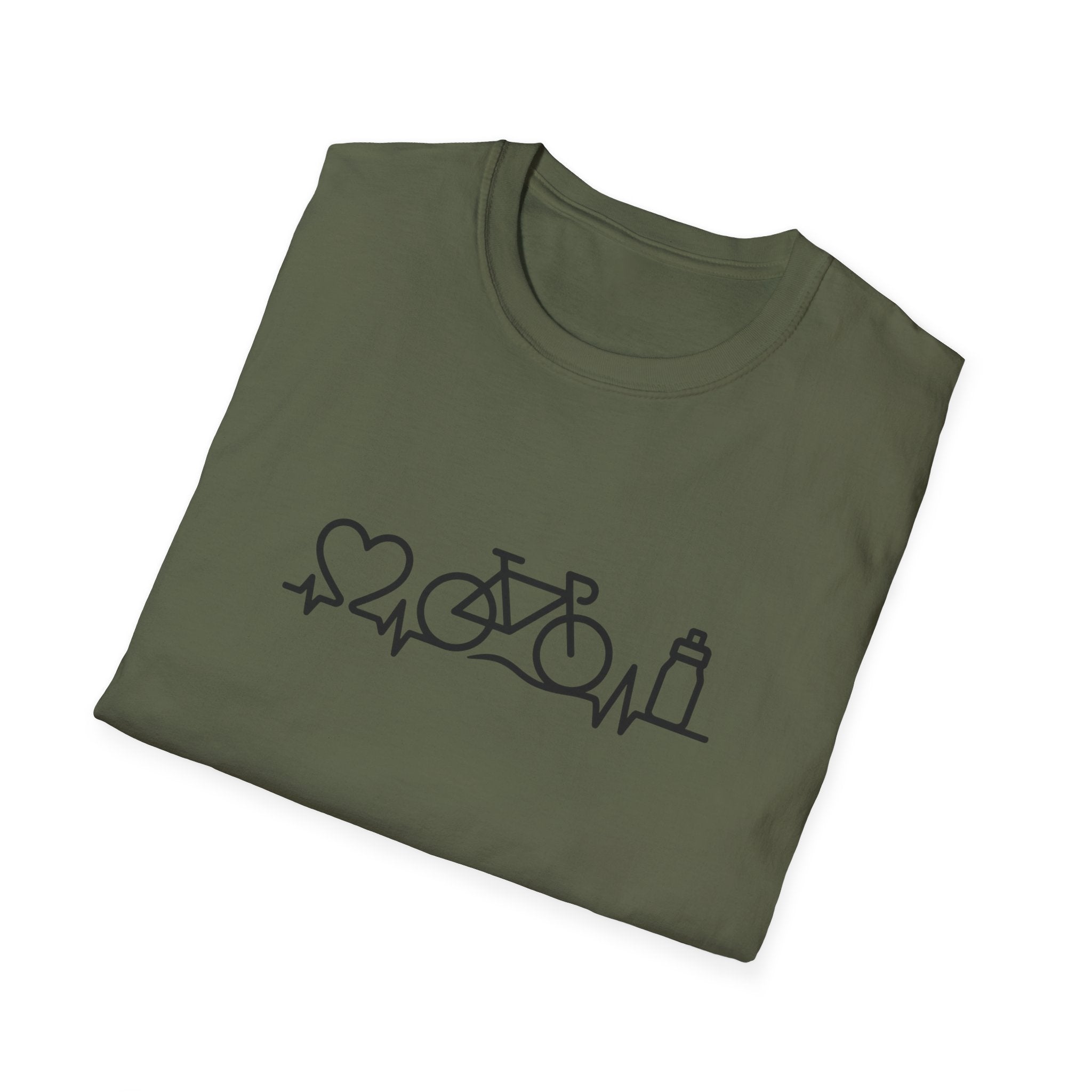 Bicycle on heartbeat line T-Shirt